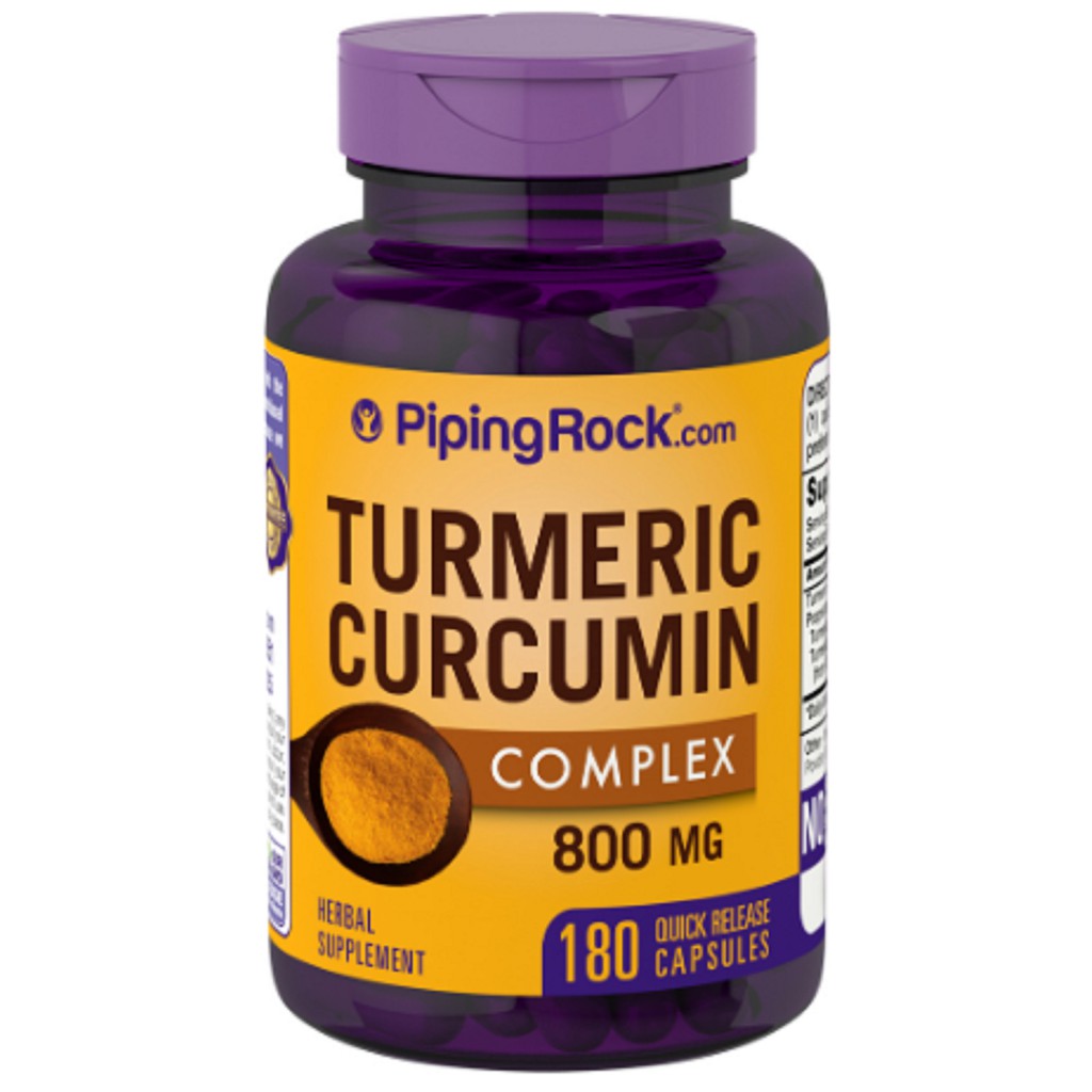 Turmeric Curcumin Complex 800 Mg 180 Cáps Piping Rock Shopee Brasil