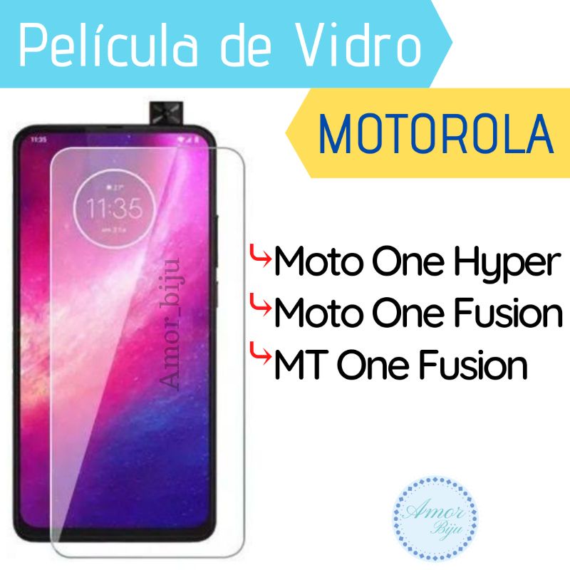 Película de vidro Motorola Moto One Hyper / One Fusion / One Fusion Plus/ One Macro Protetor de Tela Celular Smartphone