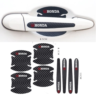 8 Pcs Punho De Fibra De Carbono Película De Proteção Para Honda Fit Civic Cidade Hrv Chumbo Civic 2008 Jazz Pcx Accesories