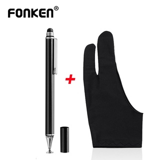 Fonken 2 Em 1 Caneta Capacitiva Stylus Touch Screen Desenho Digital Universal Lápis Com Luva Para Android