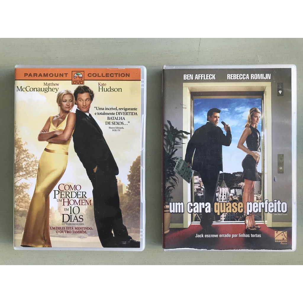 dvd filmes comédia romantica: como perder um homem em 10 dias e um cara quase perfeito
