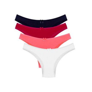 Kit 4 Calcinha Tanga Em Microfibra com Forro de Algodão Lingerie Luxo Premium em Oferta na Shopee