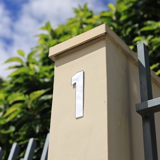 Número Residencial Acrílico Espelhado Envio Imediato! Para Área Externa ou Interna 13 cm Prata Grátis Fita 3M