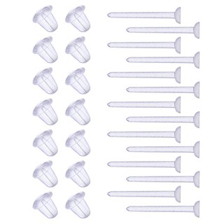 1000 Pares Pinos Para Brincos De Plástico Transparentes E Costas De Borracha De Silicone Earnuts
