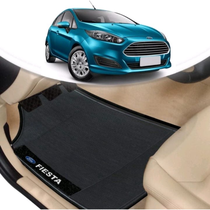 Jogo 4 Tapetes De Carro Ford Fiesta e New Fiesta Mexicano Ou Nacional 2003 AO 2019 Preto