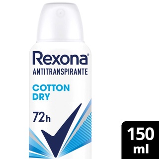 Desodorante Antitranspirante Aerosol Feminino Rexona Cotton Dry 150ml