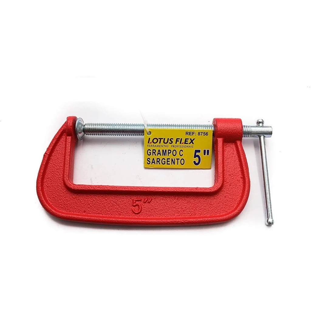 01 Grampo Sargento Tipo C 5'' Polegadas Lotus - 8756