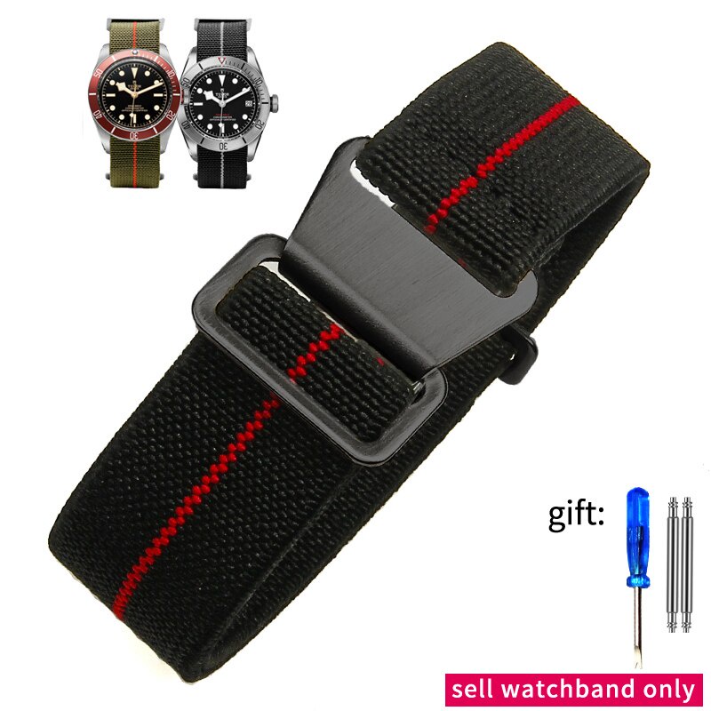 YIFILM 18mm 20mm 22mm Elástico Nylon Pulseira De Relógio Para Seiko Water Ghost Tudor Rolex Tecido Cinto