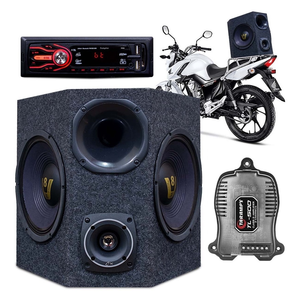 Caixa de Som Moto Volante Propaganda Politico Radio Bluetooth usb pendrive modulo taramps