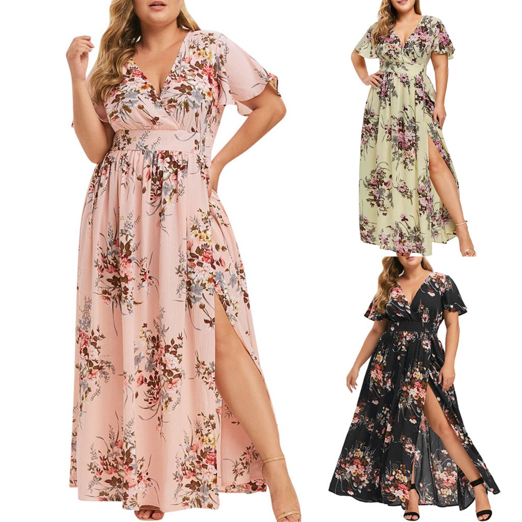 vestidos plus size floral