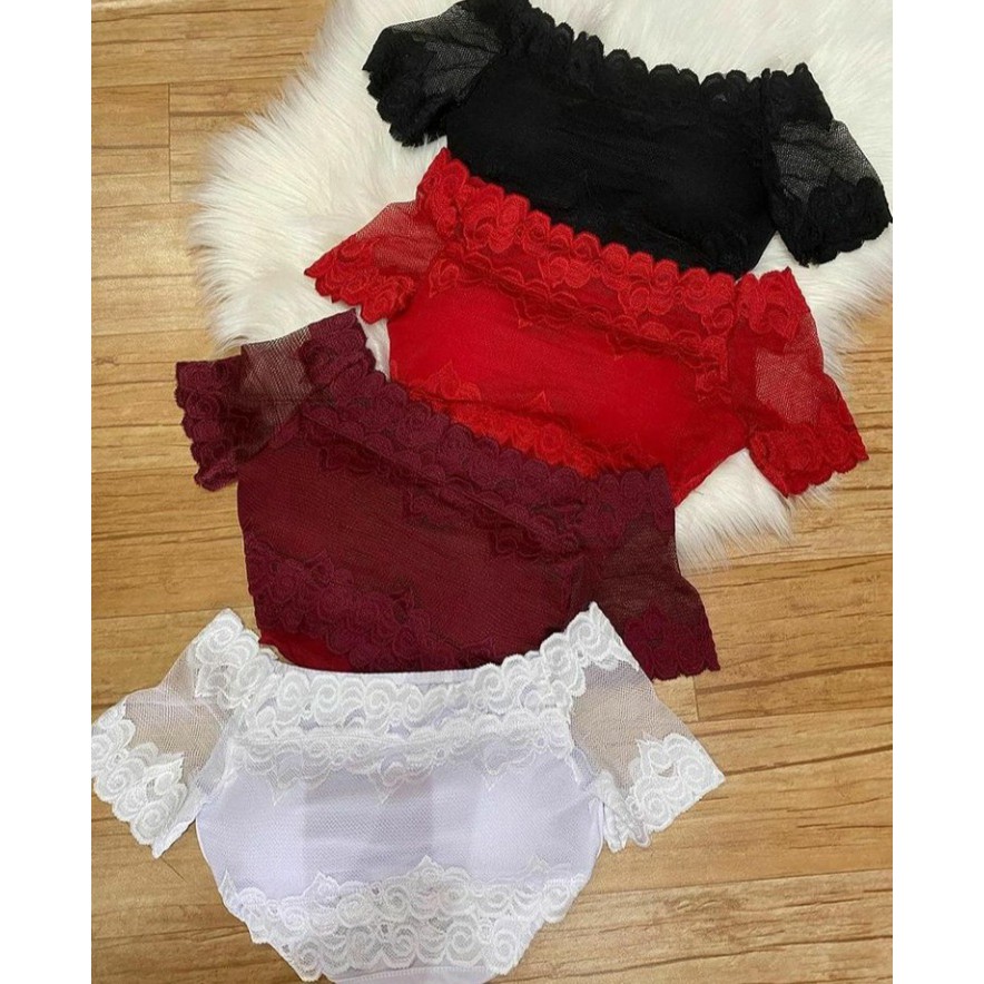 Kit 10 Cropped Renda com bojo revenda