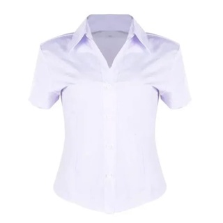 camisete branca camisa social feminina manga curta  gabardine passa fácil direto da fábrica