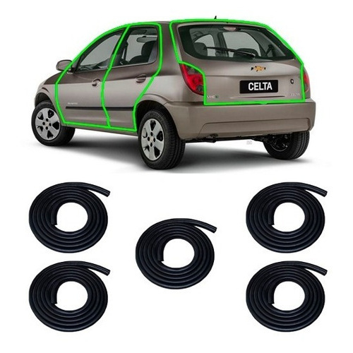 Kit Borracha Porta Celta 2006 Á 2015 4 Portas | Shopee Brasil