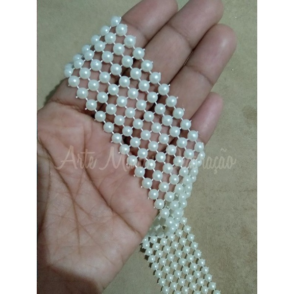 Manta de Pérola 5 mm cor creme