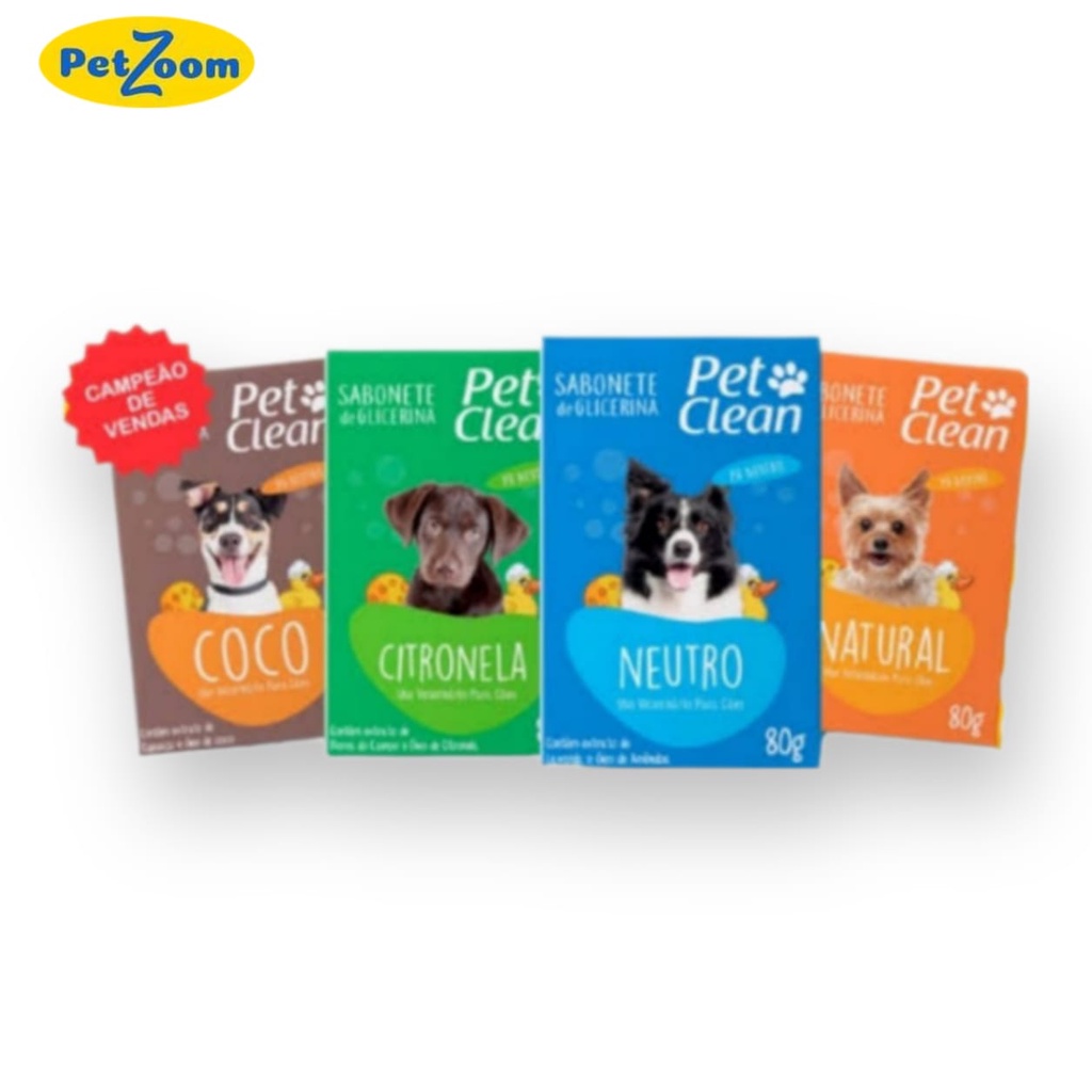 Sabonete Para Cachorro Pet Clean Glicerinado Todos Os Portes Otima Qualidade