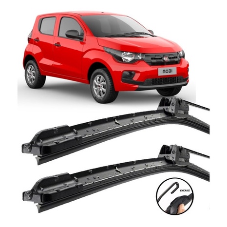 Par Palhetas Limpador De Parabrisa Silicone Fiat Mobi 2016 até 2021 em Oferta na Shopee
