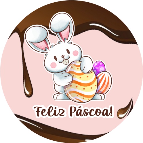 100 Etiquetas Adesivas Feliz Páscoa 4x4cm em Oferta na Shopee