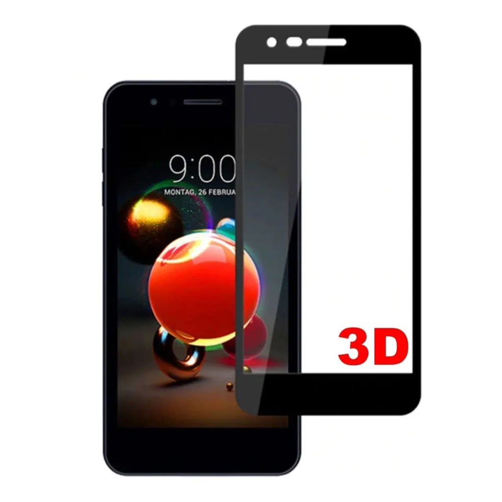 Película De Vidro 3D LG K10 2017 / K10 Power /K11/K12/K11 Plus/K12 Plus/K12 Prime/K12 Max/K22/K41s/K51s/K40s/K50s/K42/K52/K62/K61/K71