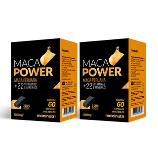 02 Maca Power 1200mg Vitaminas e Minerais 60 Caps Maxinutri