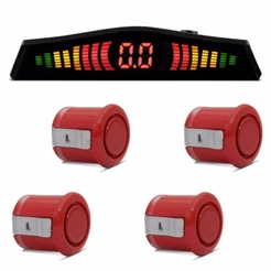 Sensor Estacionamento 4 Pontos Vermelho Display Led Colorido