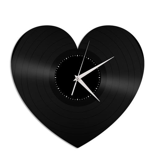 Coração - Relógio Disco De Vinil Decoração