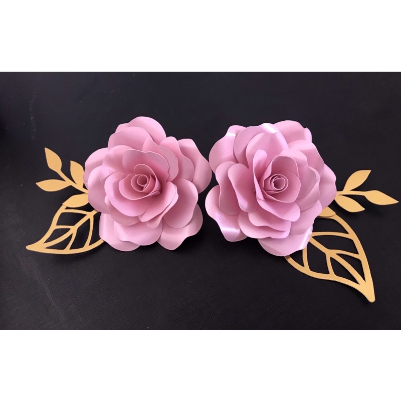 Rosa de papel para decoração de bolo kit com 2 rosas | Shopee Brasil