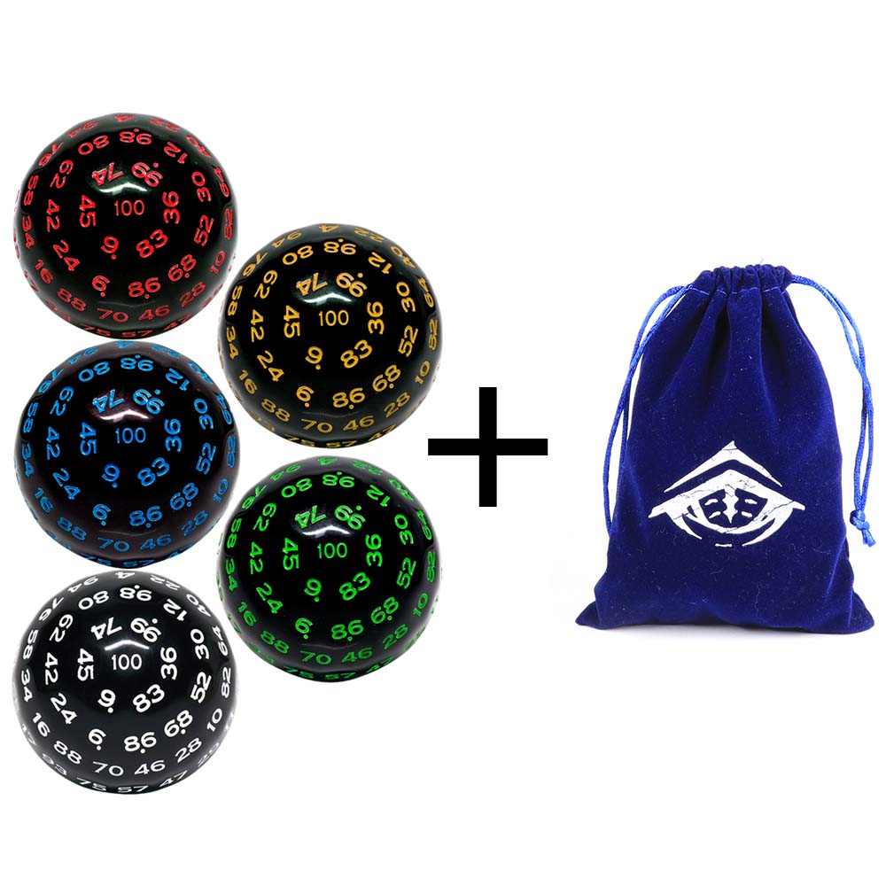 Bescon - Dadi Poliedrici A 100 Lati, Dado D100, 100 Lati Cubo, D100 Gioco Dadi, 100 Lati Cubo Di Colore Giallo - Foto 10