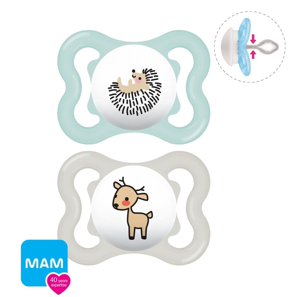 Chupeta MAM 0 - 6M Supreme Embalagem Dupla Menina Menina Lançamento Bico igual Perfect Silicone