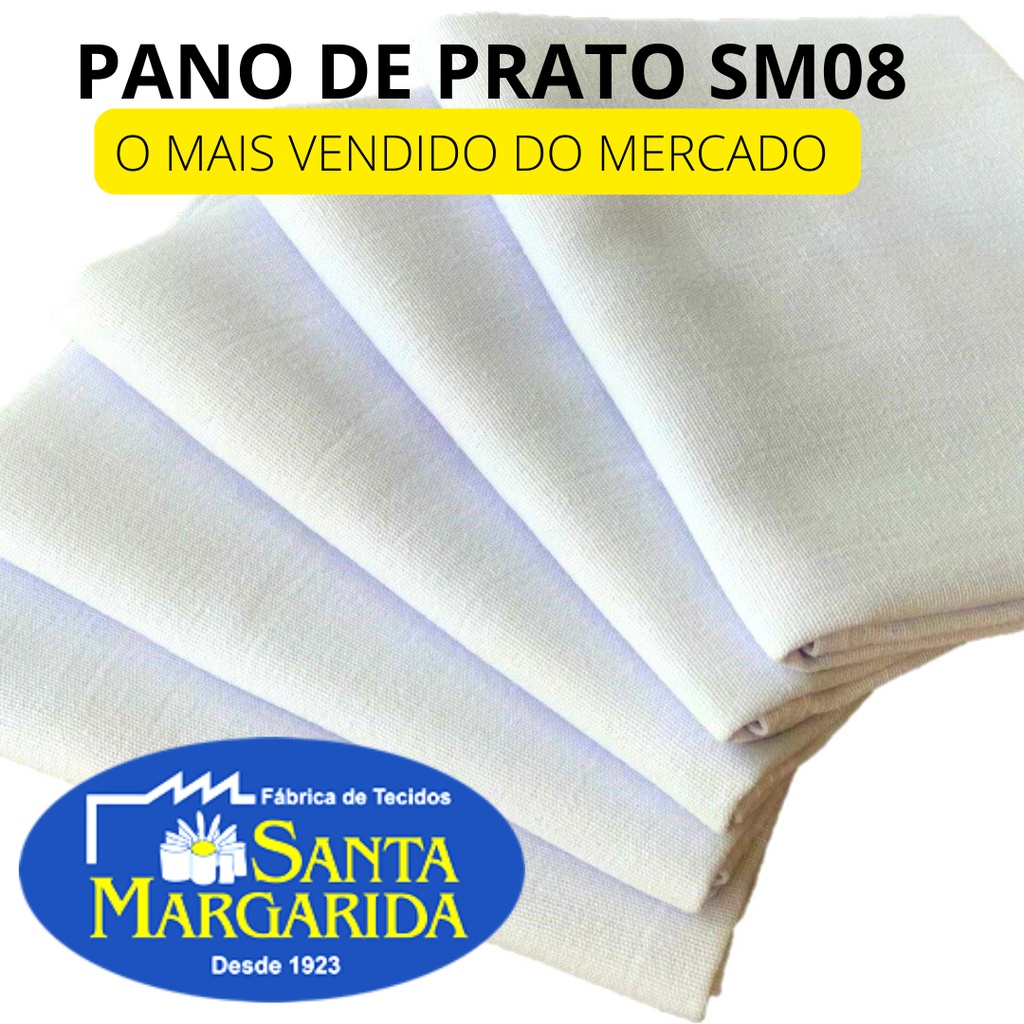 Pano de Prato PREMIUM 06 Unidades SM08 50 x 75cm - Santa Margarida (MAIS VENDIDO DO MERCADO)