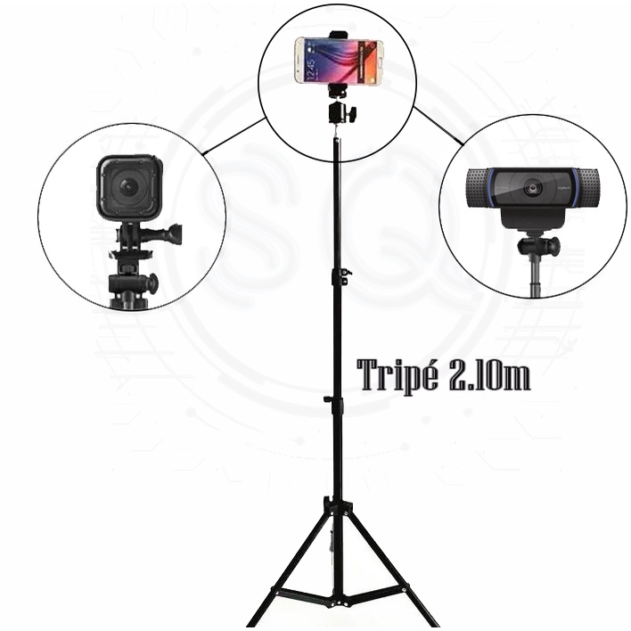 Tripé P Webcam Universal Logitech C920 C922 C930 C270 - 2mts