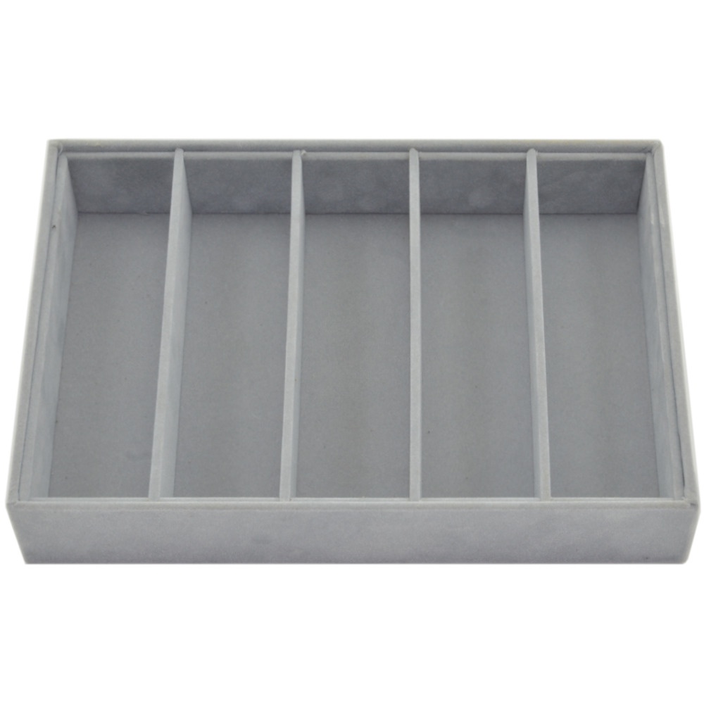 Bandeja Media Porta Óculos 30 x 20 x 5 cm - 05 Nichos - Veludo sem capa em Oferta na Shopee