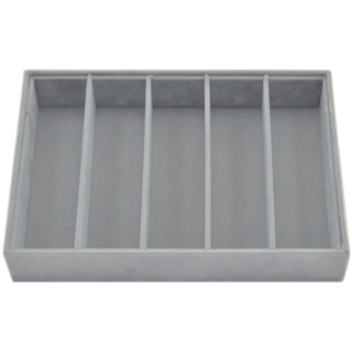 Bandeja Media Porta Óculos 30 x 20 x 5 cm - 05 Nichos - Veludo sem capa em Oferta na Shopee