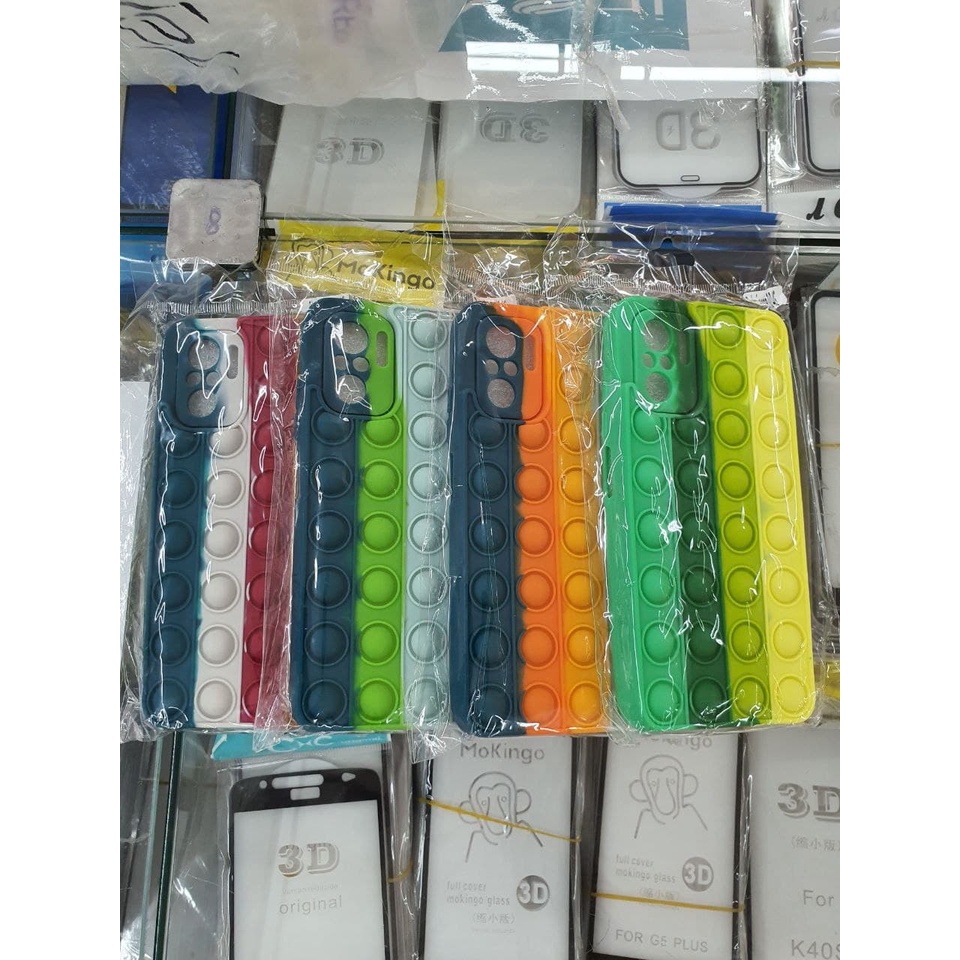capa de celular com pop it fidget push bubble anti stress para POCO X3 / POCO X3 PRO / REDMI NOTE 10 / NOTE 10 4G / NOTE 10S / NOTE 10 PRO / POCO M3 / POCO F3