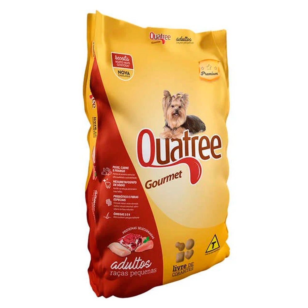 Ração Quatree Gourmet Cães Adultos Raças Pequenas - 10,1kg em Oferta na Shopee