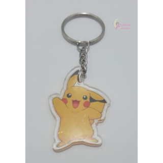 Chaveiro Pikachu de Acrílico Adesivado - pacotes com 3 unidades. em Oferta na Shopee