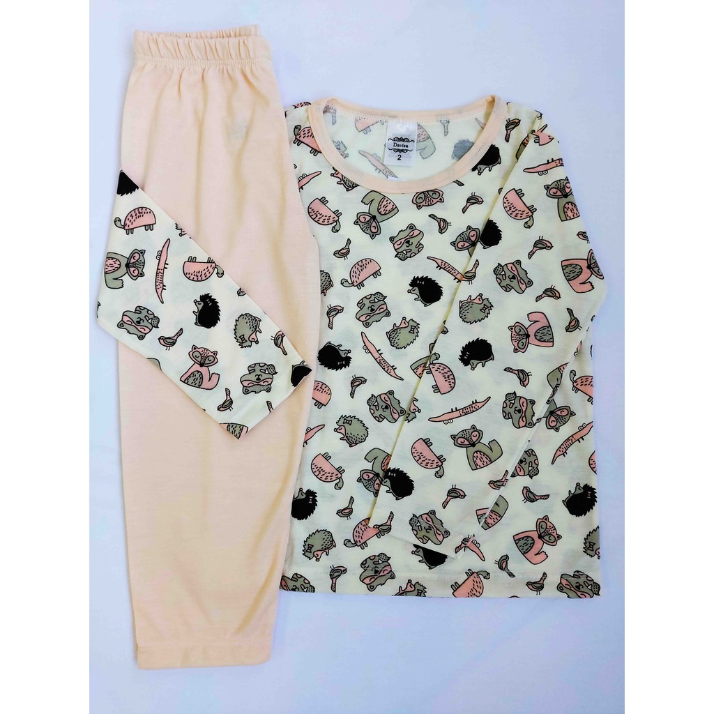 Pijama Infantil Menina Juvenil Estampado Manga longa Inverno 1 a 16 anos em Oferta na Shopee
