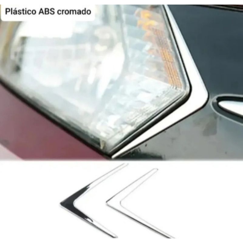 Aplique moldura farol dianteiro Acessório cromado Honda Hrv 2014 2015 2016 2017 e 2018