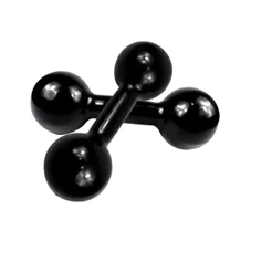 Par de Halter 5kg Emborrachado PVC Preto ( 02 unidades de 05kg )