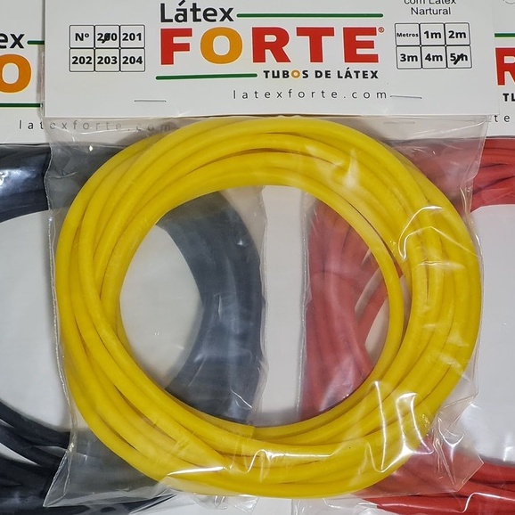 5 Metros Tubo De Látex Nº 200, Elástico Borracha, Garrote, Tripa De Mico (natural) Cor Amarelo