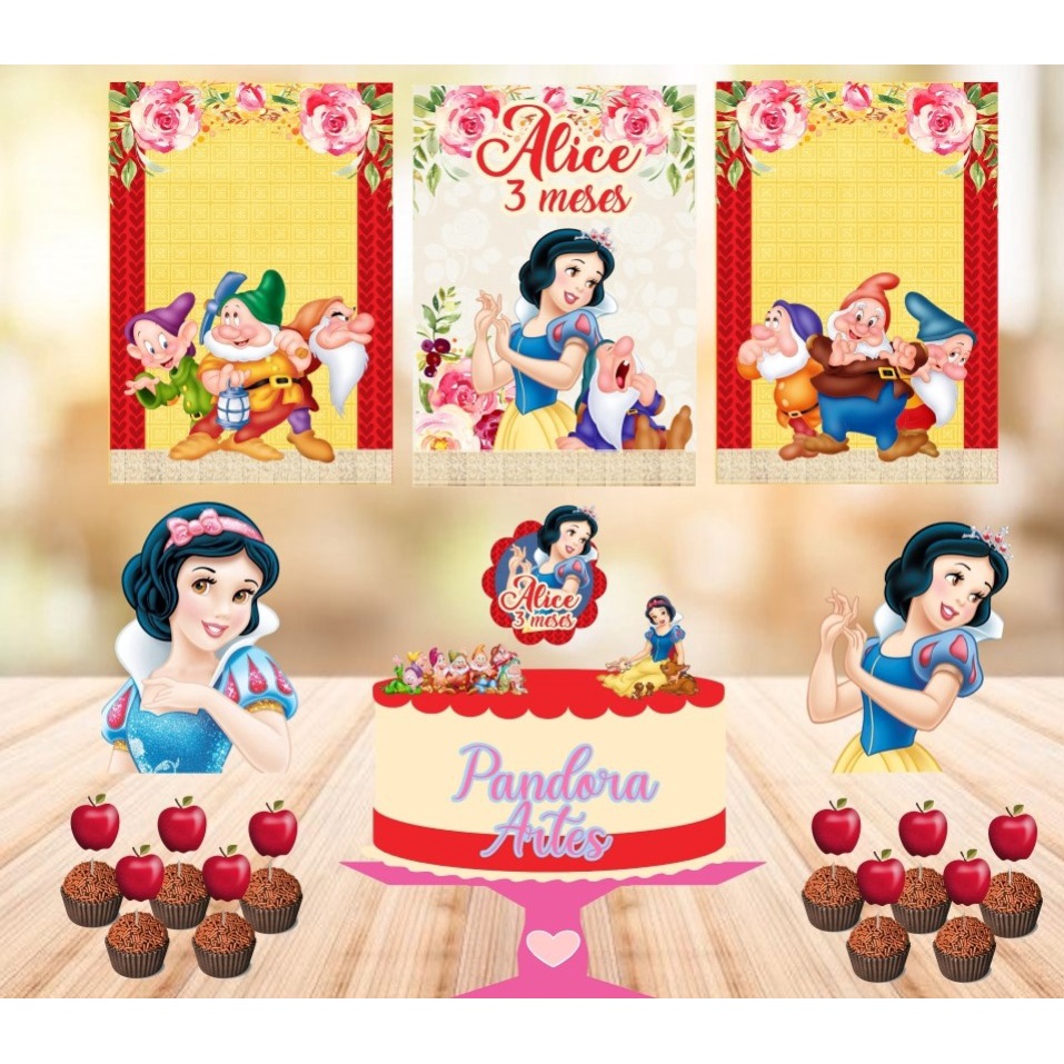 Kit festa A Branca De neve em Oferta na Shopee