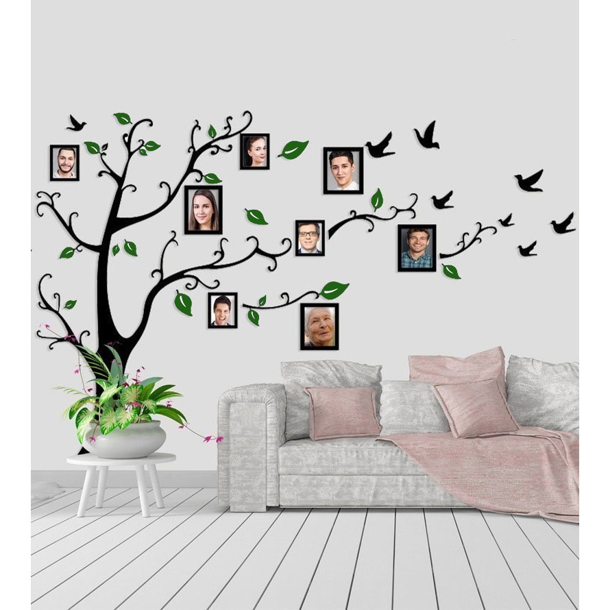 Adesivo Decorativo Árvore Genealógica Familia Retrato Verde em Oferta na Shopee