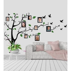 Adesivo Decorativo Árvore Genealógica Familia Retrato Verde