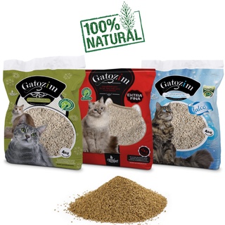 Areia Sanitária Higiênica para Gato - Gatozim 4kg - 100% Natural.