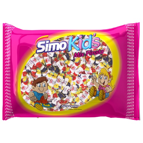 Bala Simo Kids mix 1,5kg c/500 unidades - Simonetto em Oferta na Shopee