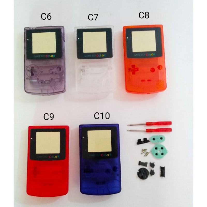 Carcaça Game Boy Color Com Chaves X e Y e Borrachas Condutoras