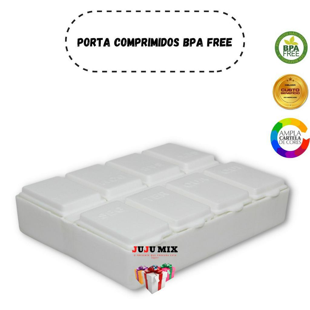 Porta Comprimido e Cápsulas Organizador De Remédios- Capsulas Dia-dia Semanal e Mensal
