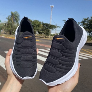Tênis Feminino Calce Fácil Super Leve Tipo Meia Slip On Confortável Para Corrida Esportivo