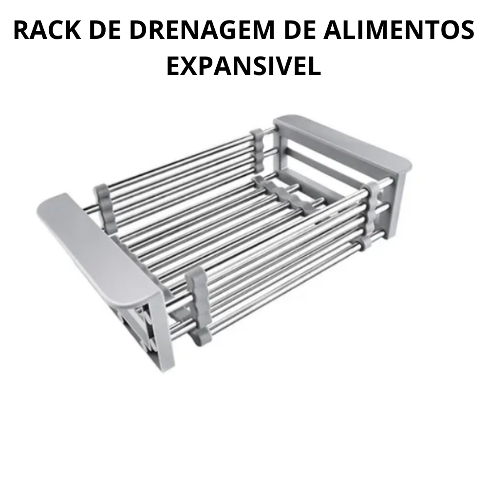 Escorredor Cremalheira Multifuncional Frutas Legumes Inox