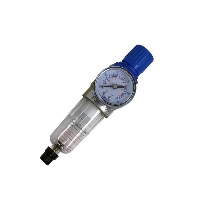 Filtro Regulador De Ar Manômetro P/compressor 1/4 Com Dreno