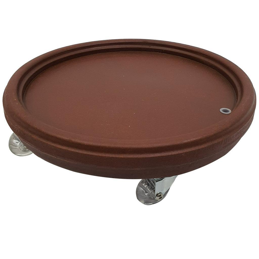 Prato Redondo c/ Roda 25cm P/ Vaso de Planta c/ Reservatório em Oferta na Shopee